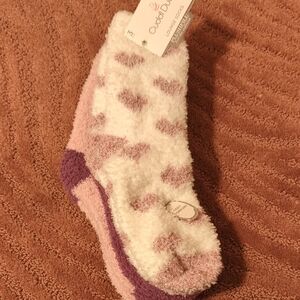 Cuddl Duds Pink and Purple Heart Socks